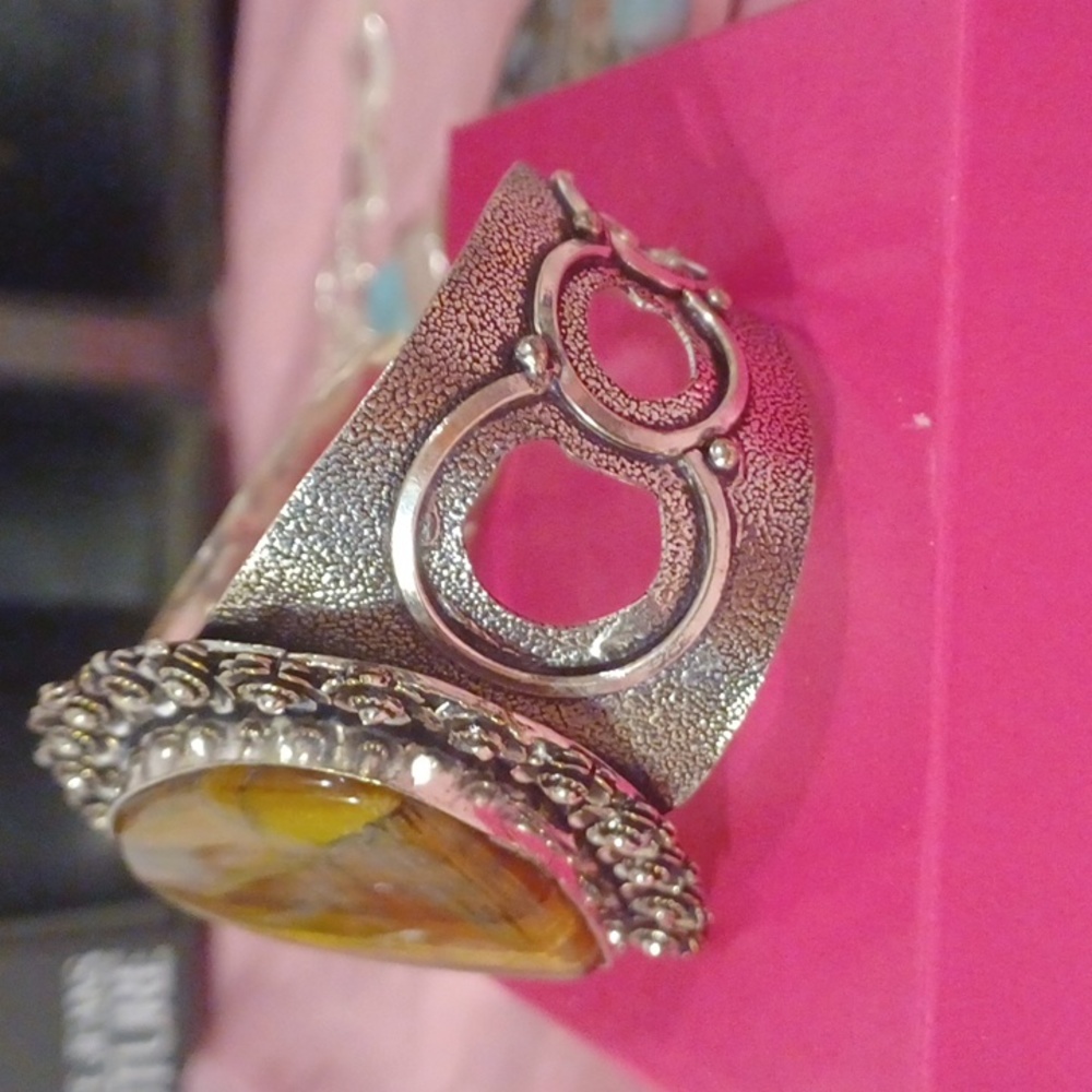 Tiger Eye Bangle Adjustable Bracelet! - image 2